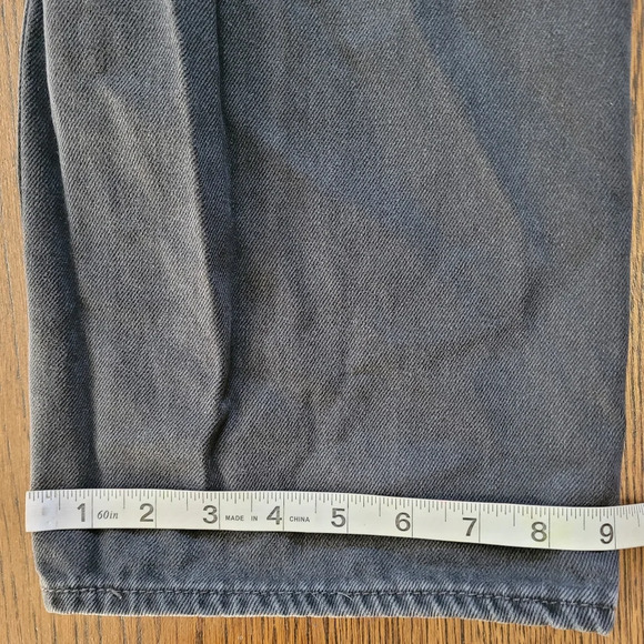 Levi's 501 Straight Leg Button Fly Faded Black Jeans Size Men's 44x32 - Picture 11 of 13